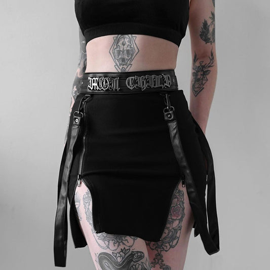 Double Zipper Gothic Skirt