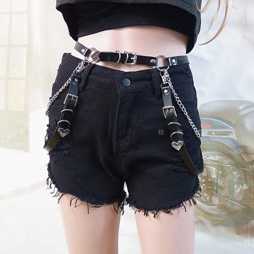 Women's Japanese Harajuku Girl Punk Gothic Adjustable Belt