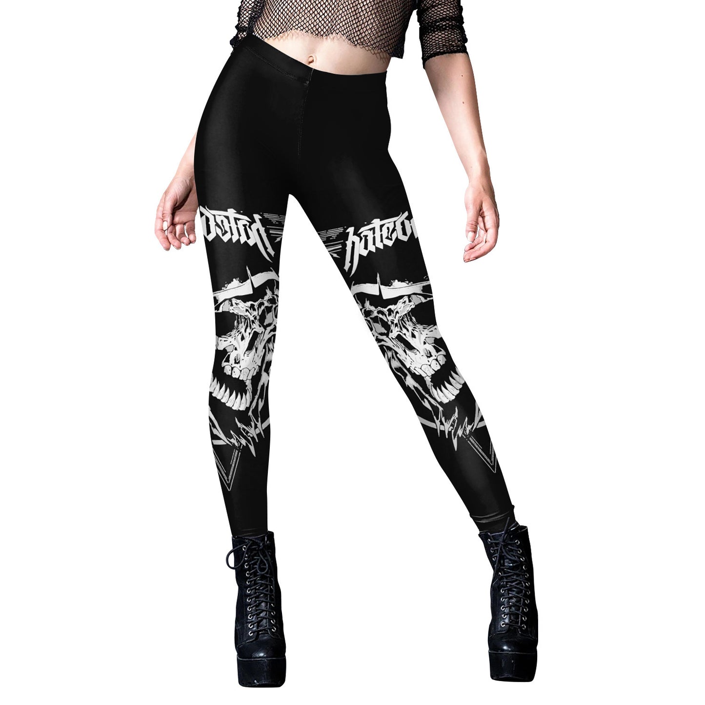 Women's Gothic Style Printed Yoga Tight Fitness Leggings