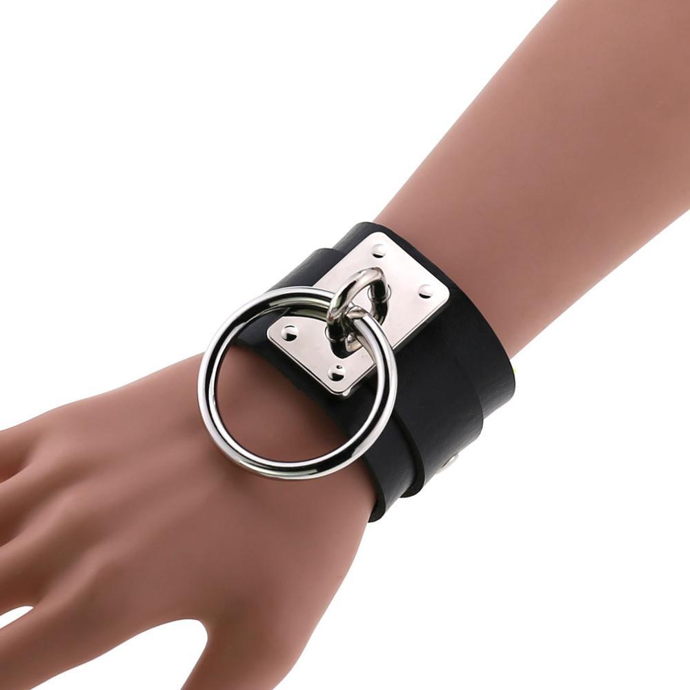 Personality Gothic Hip-hop Bracelet European Punk Men Leather Bracelet Women