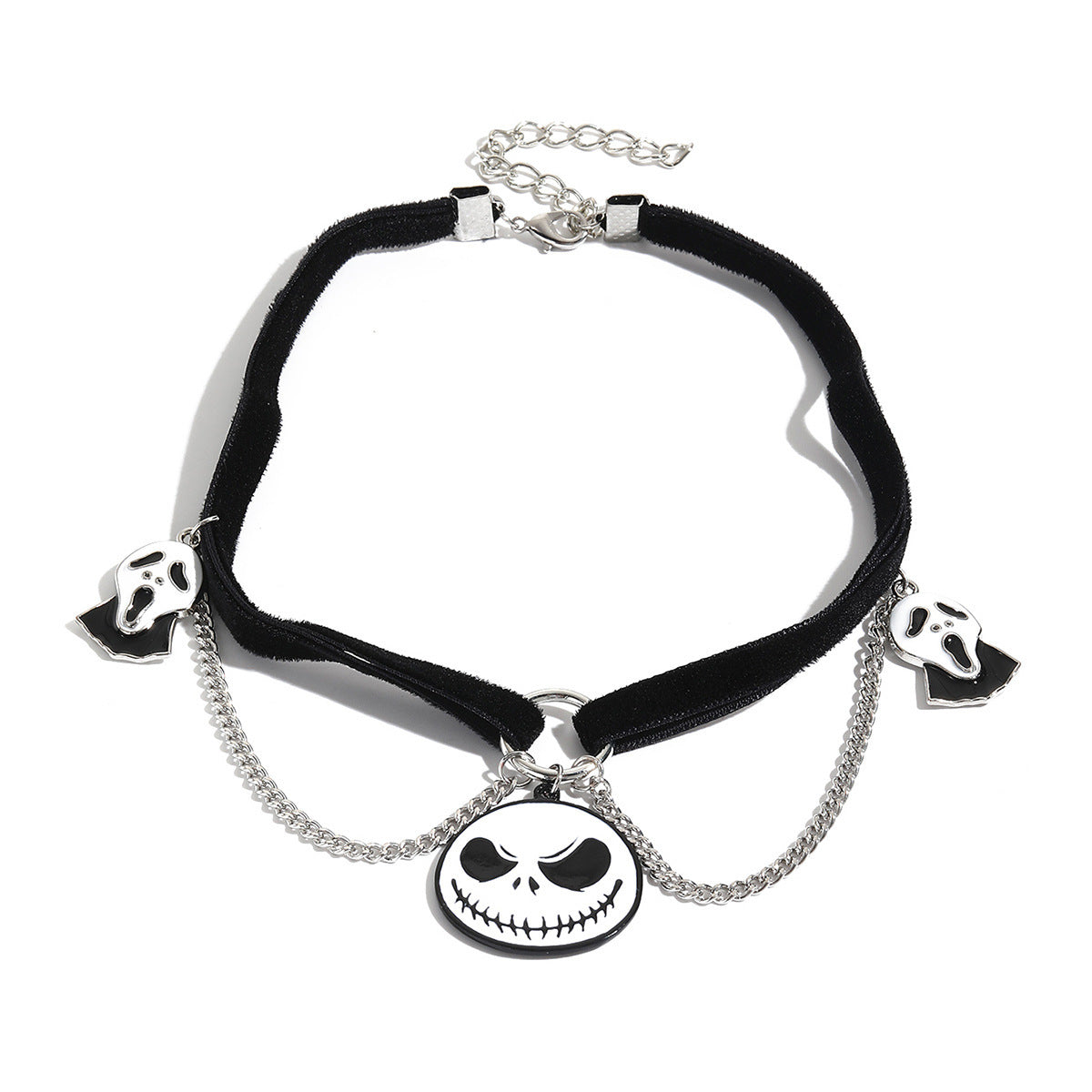 Personality Punk Dark Gothic Necklace Black Leather Necklace