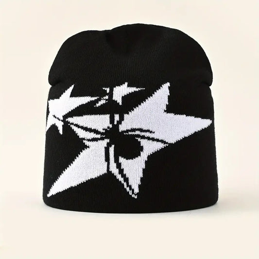 Knitted Hat Gothic Letter Jacquard Beanie Hat Skull Hat Couples' Cap Cross-border E-commerce