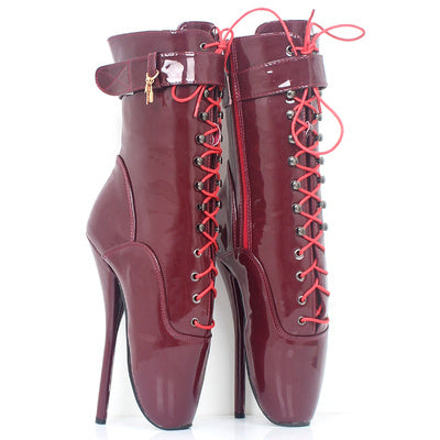 Ballet Stiletto Heels Lace-up Ankle Boots