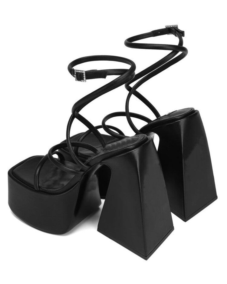 Women's Platform Sandals Thick Bottom Square Head